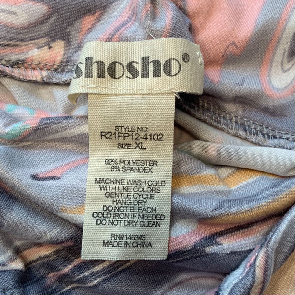 🌹shosho • Super Soft High Waist Swirl Pattern Flared Fashion Yoga Wide Leg Pants - Picture 4 of 4